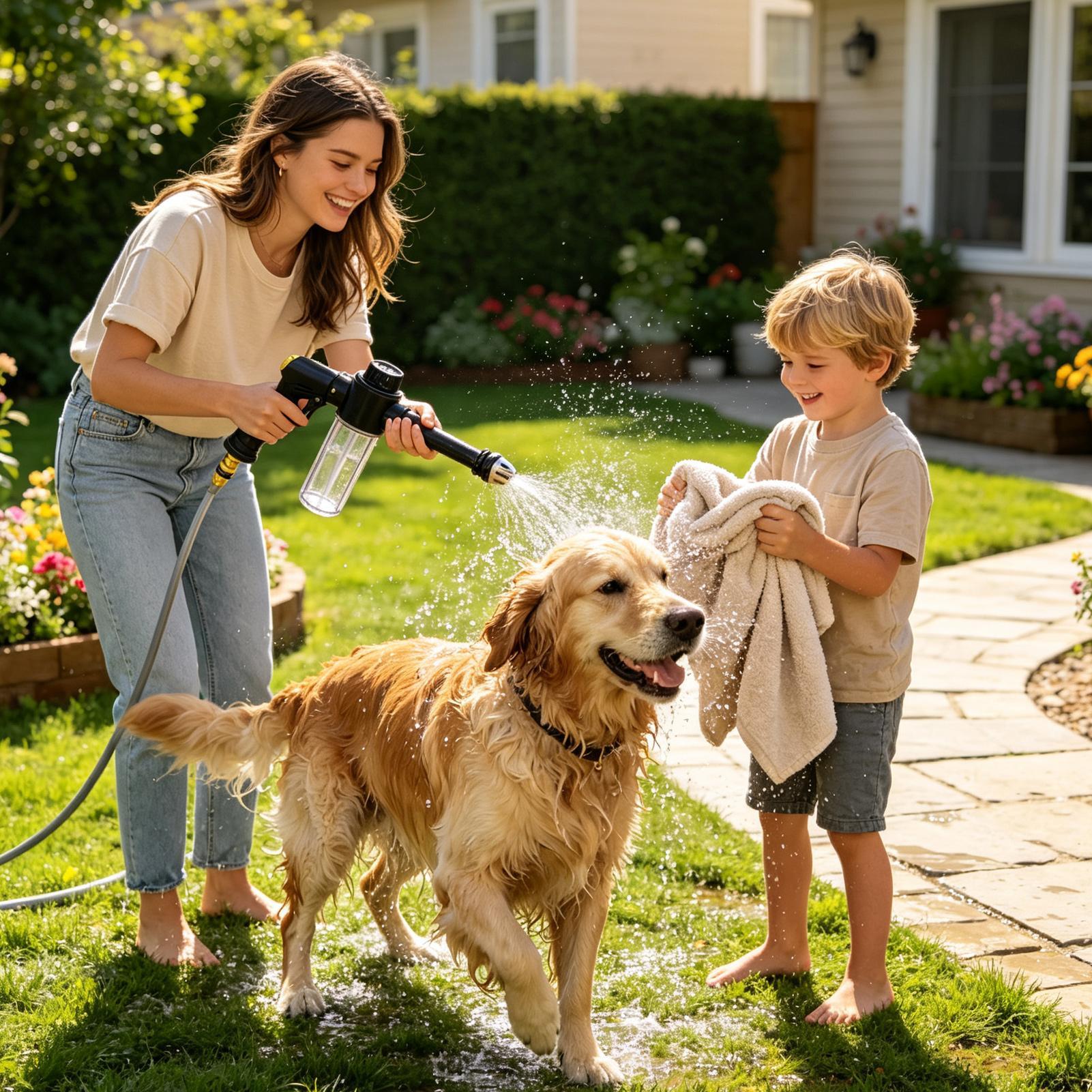 Garden Hose Nozzle - Nosel Semprotan Selang Taman Dengan Botol