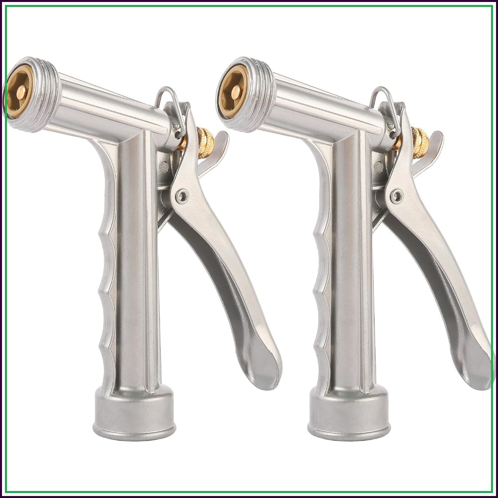 Garden Hose Nozzle - 2-Pack Nozel Selang Taman dari Paduan