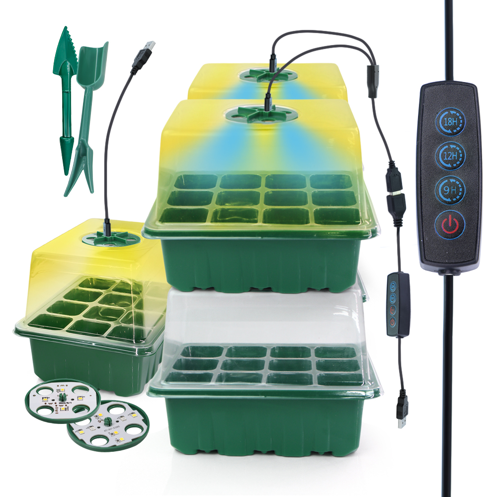 Seed Starter Trays - Pot Pembibitan LED dengan Lampu Tumbuh