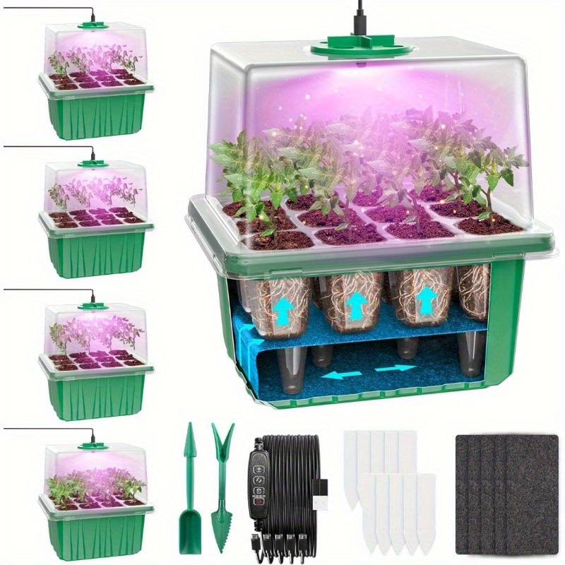 Seed Starter Trays - Lampu Tumbuh LED Tanaman Taman Bunga