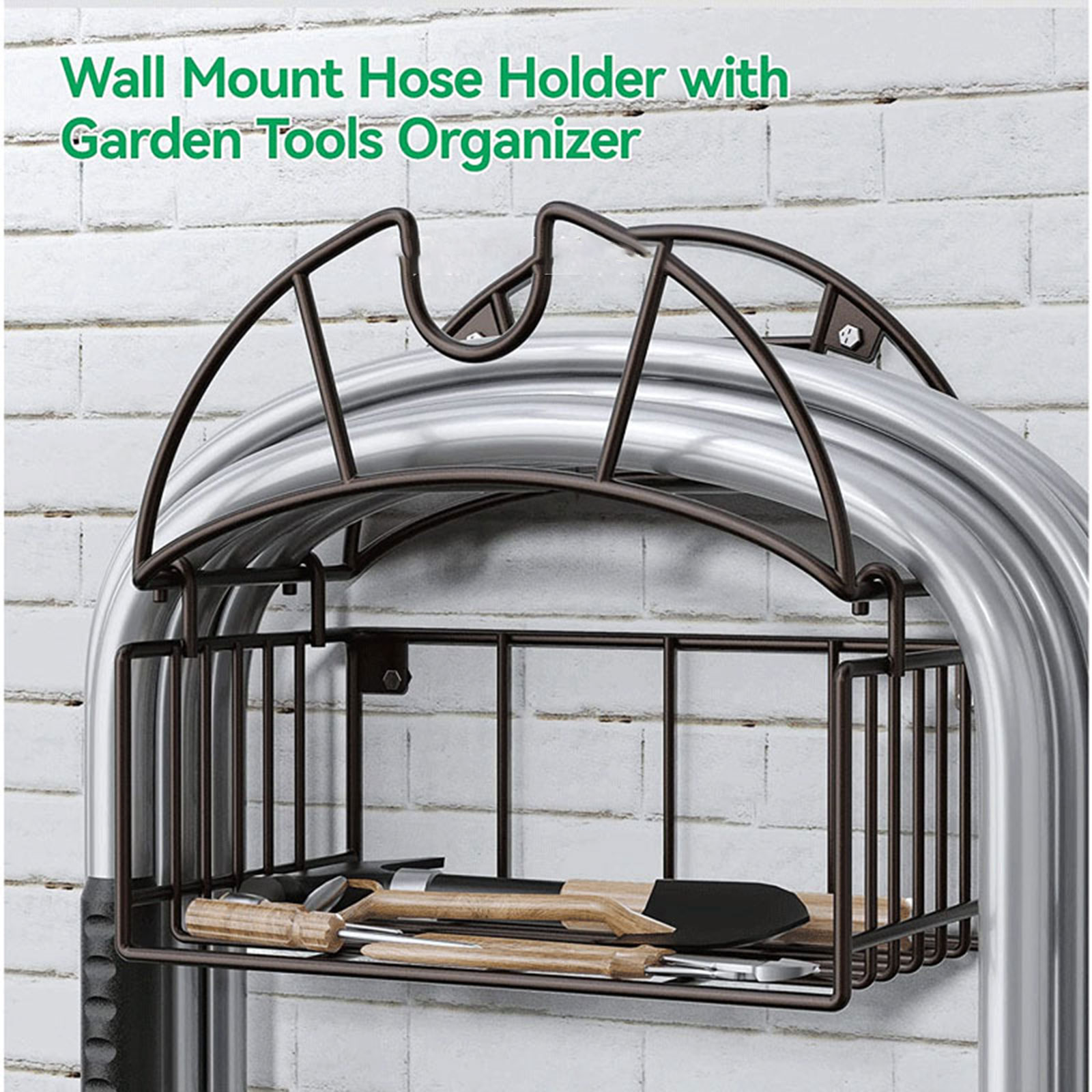 Gardening Tools Organiser - Tempat Selang Taman Terpasang Di Dinding
