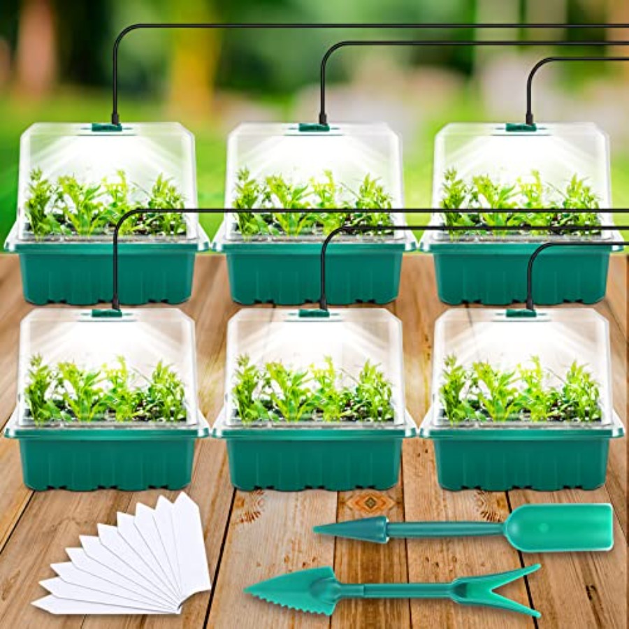 Seed Starter Trays - Baki Semai Benih dengan Lampu, 6PCS