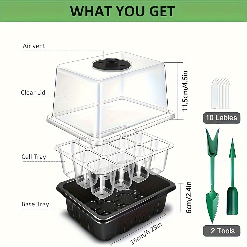 1/2/3-Paket Baki Perkecambahan - Seed Starter Trays ulasan dan harga