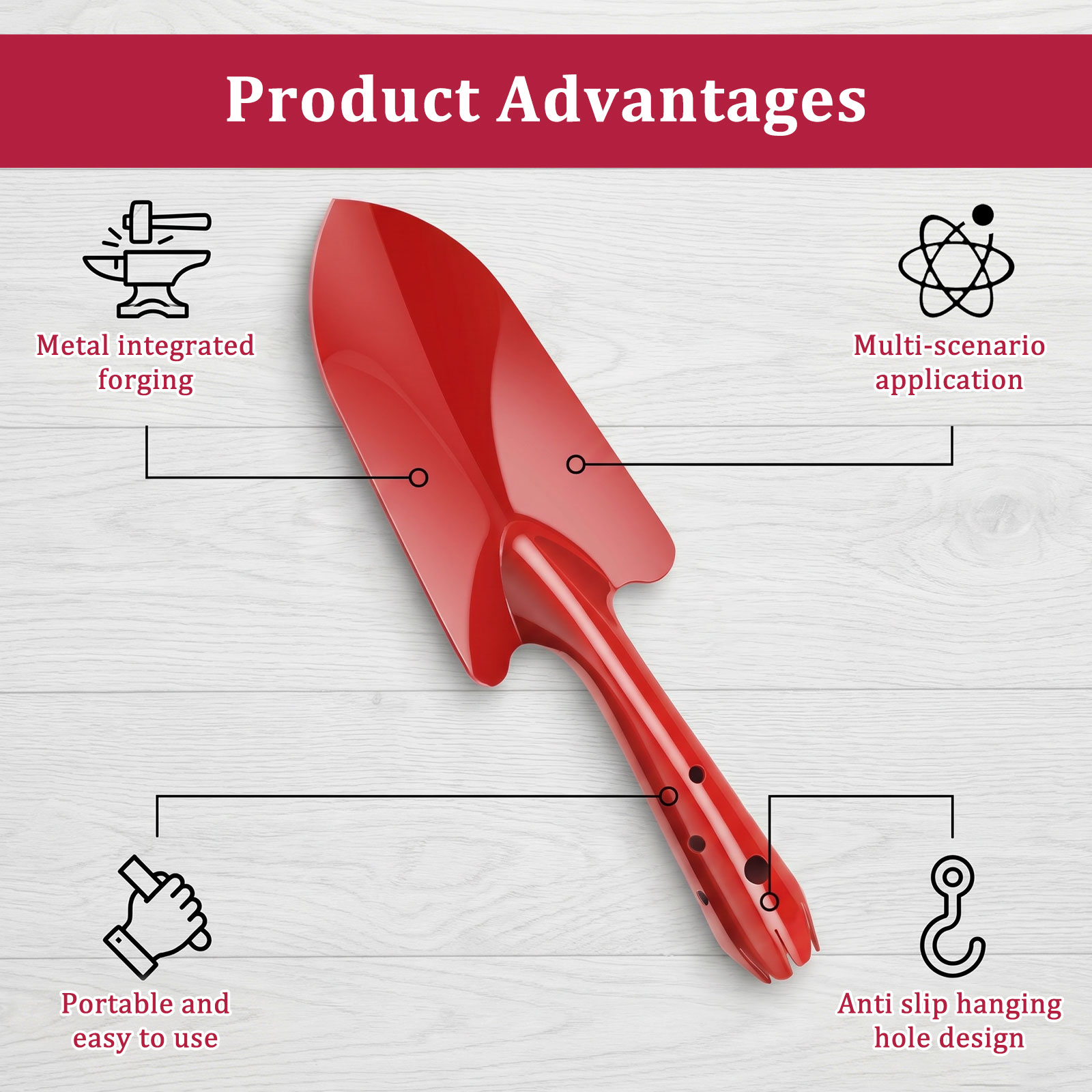 Sekop Taman Logam Tahan Karat  - Gardening Tools Spade ulasan dan harga