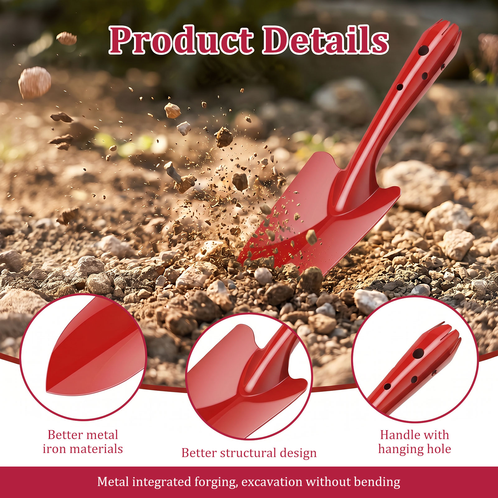 Sekop Taman Logam Tahan Karat  - Gardening Tools Spade ulasan dan harga