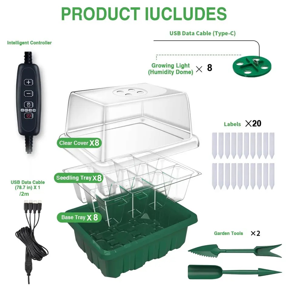Lampu Tumbuh LED Spektrum Penu - Seed Starter Trays ulasan dan harga