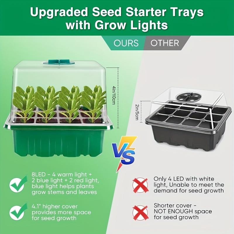 Lampu Tumbuh LED Tanaman Taman - Seed Starter Trays ulasan dan harga