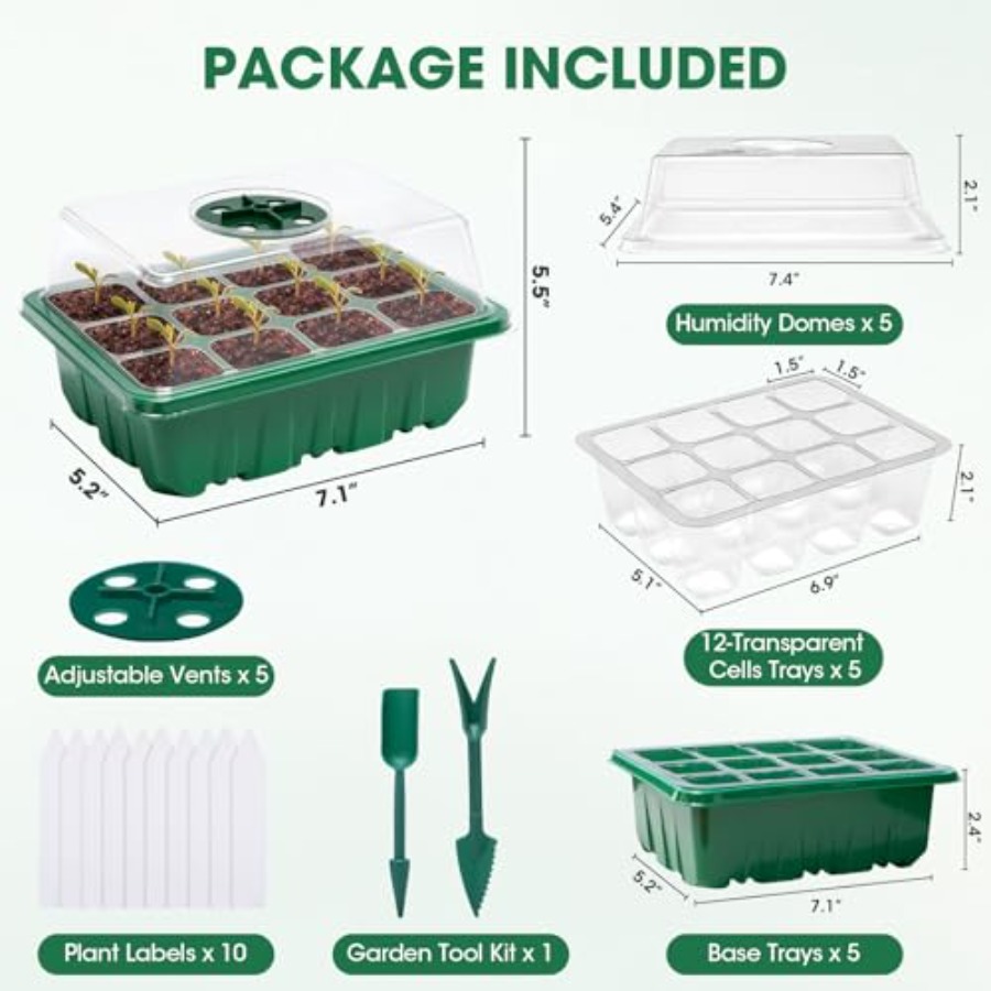 5 Paket Baki Semai Benih denga - Seed Starter Trays ulasan dan harga