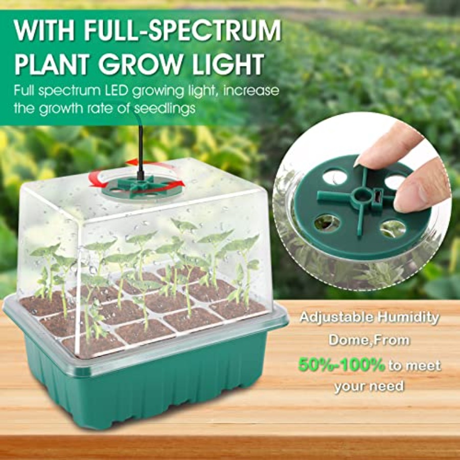 Baki Semai Benih dengan Lampu, - Seed Starter Trays ulasan dan harga
